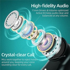 T16 True Wireless Bluetooth Earbuds — 48-Hour Total Battery Life, Built-in LED Smart Display, Bluetooth 5.3