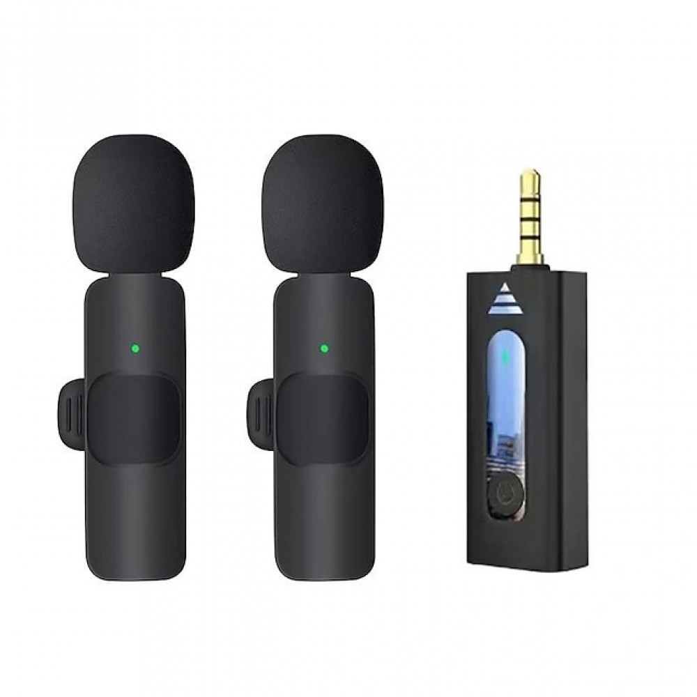 Wireless Lavalier Microphone – Bluetooth 5.0 + 3.5mm Dual-Mode Plug-and-Play Mic for Smartphones