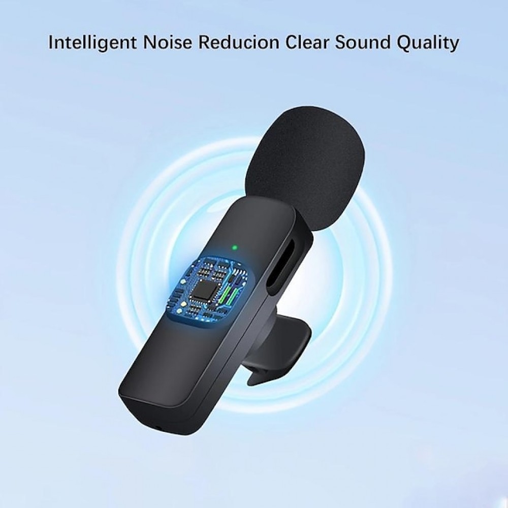Wireless Lavalier Microphone – Bluetooth 5.0 + 3.5mm Dual-Mode Plug-and-Play Mic for Smartphones