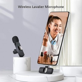 Wireless Lavalier Microphone – Bluetooth 5.0 + 3.5mm Dual-Mode Plug-and-Play Mic for Smartphones