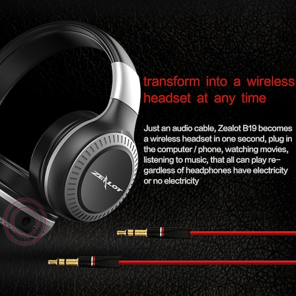 ZEALOT B19 Bluetooth 5.0 Over-Ear Headphones with Microphone