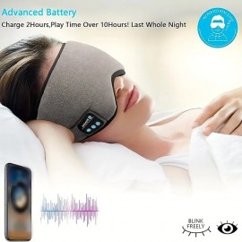 Wireless Sleep Eye Mask with Built-in Speakers and Microphone