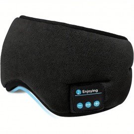 Wireless Sleep Eye Mask with Built-in Speakers and Microphone