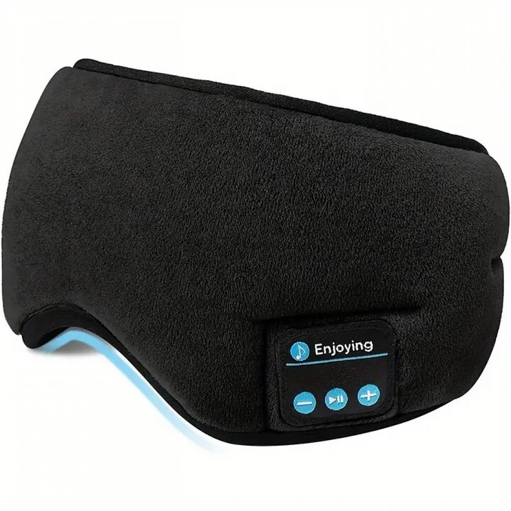 Wireless Sleep Eye Mask with Built-in Speakers and Microphone