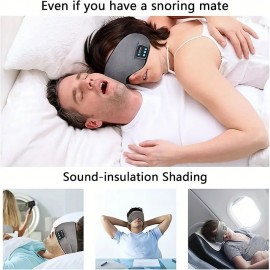 Wireless Sleep Eye Mask with Built-in Speakers and Microphone