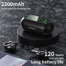 S03 True Wireless Bluetooth Earbuds – Bluetooth 5.2, Secure Ear-Hook Design, Smart Touch Control