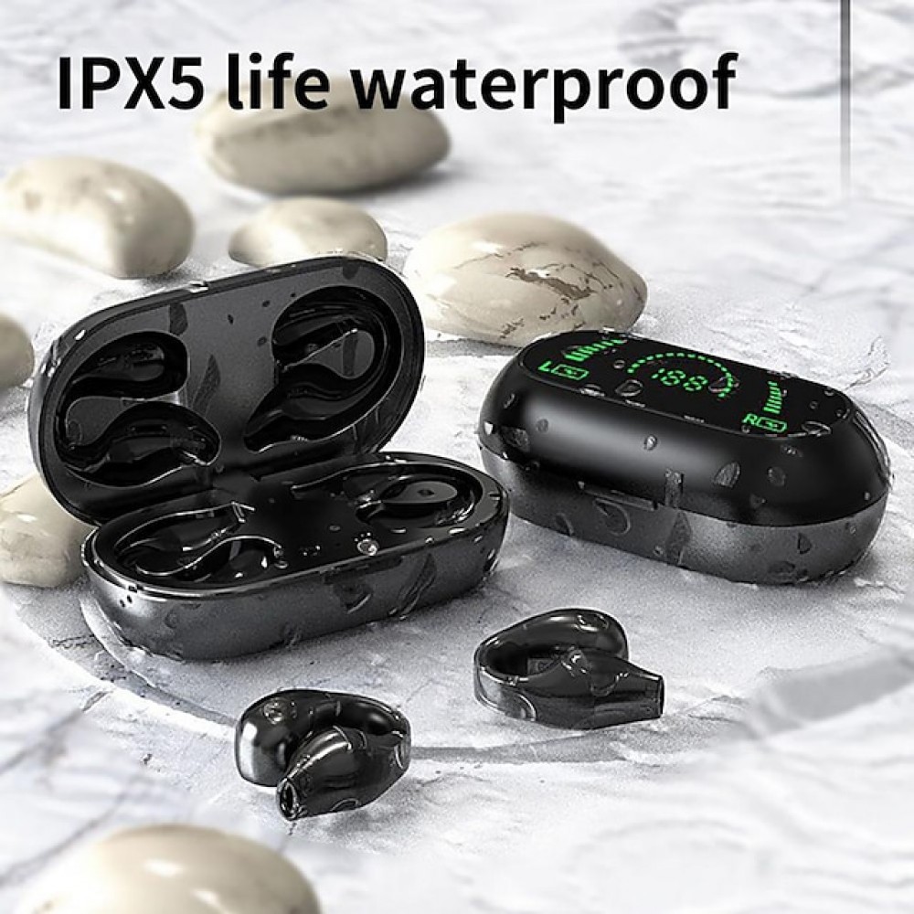 S03 True Wireless Bluetooth Earbuds – Bluetooth 5.2, Secure Ear-Hook Design, Smart Touch Control