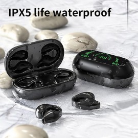 S03 True Wireless Bluetooth Earbuds – Bluetooth 5.2, Secure Ear-Hook Design, Smart Touch Control