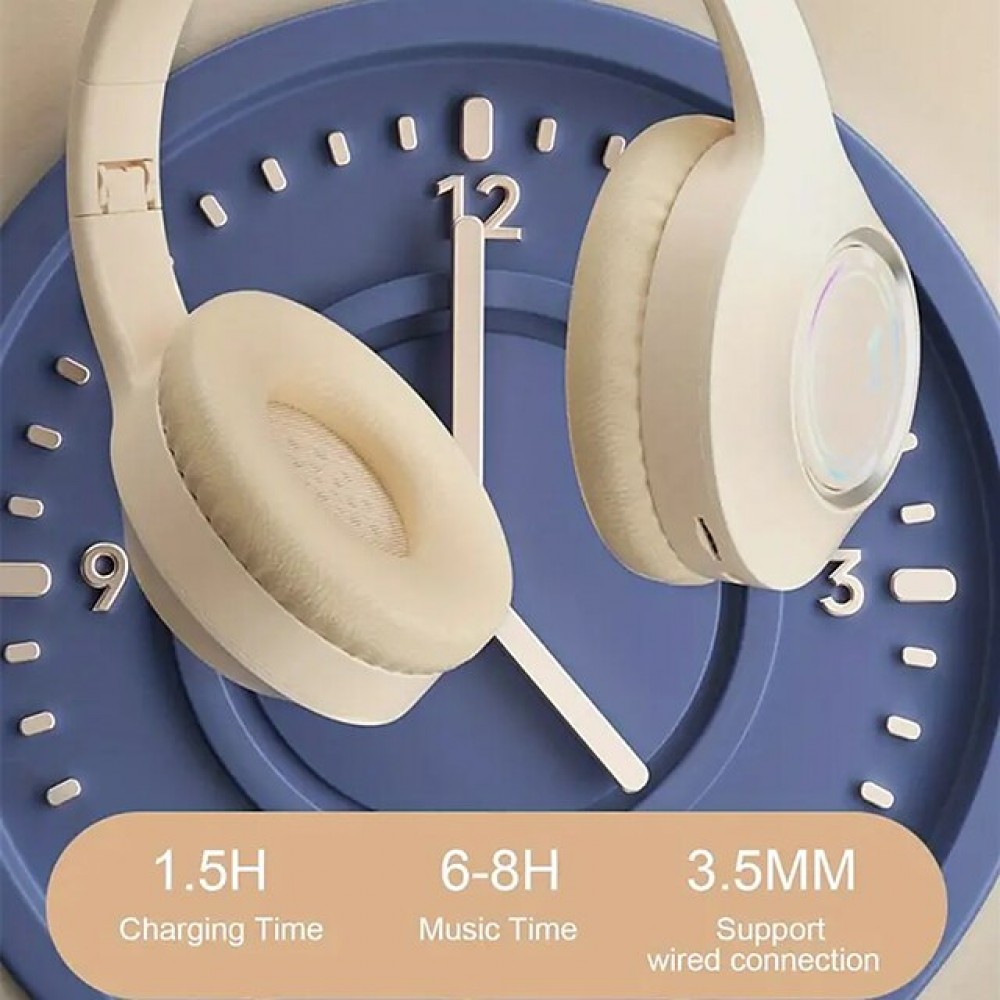 M3 Bluetooth 5.3 Over-Ear Headphones — Lightweight, Foldable & Travel-Ready