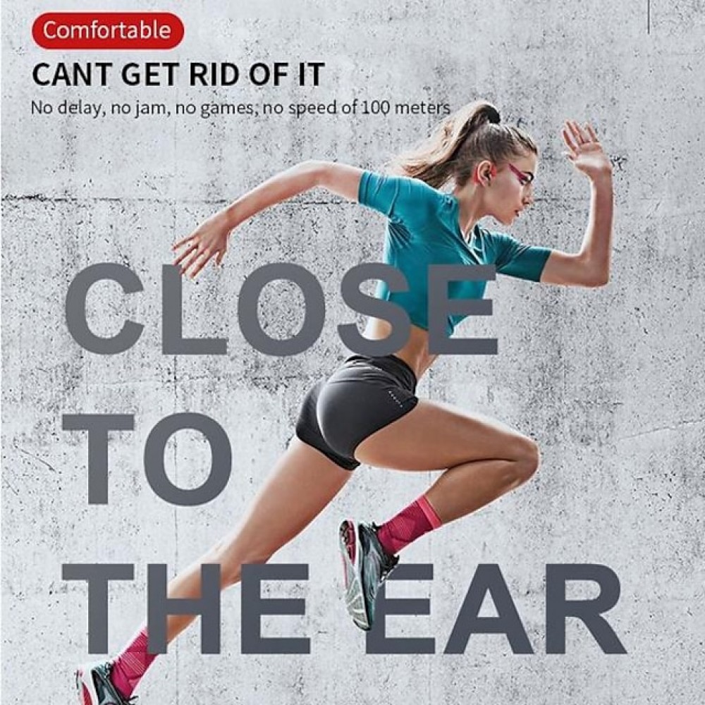 Painless L09 Open-Ear Bluetooth 5.2 Earhook Headphones – IPX5 Waterproof, 36-Hour Battery Life, Ideal for Sports & Travel