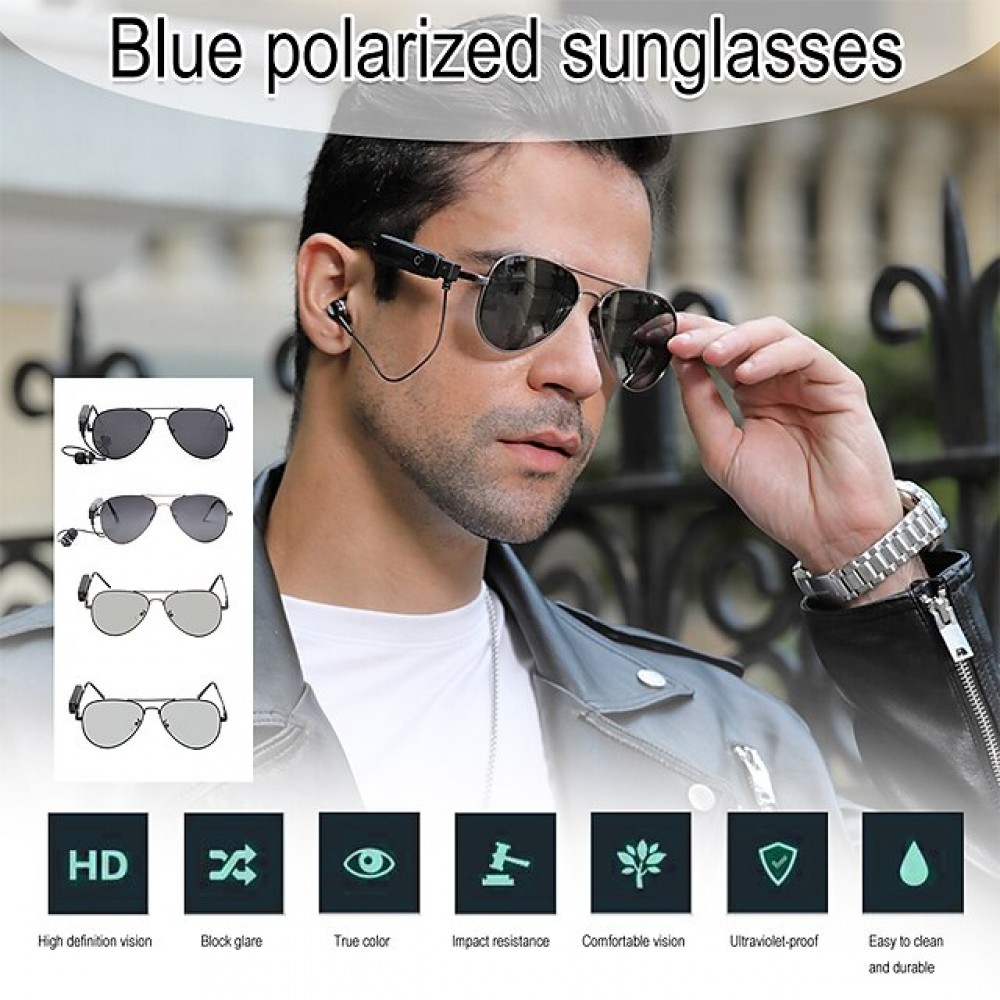 Smart Bluetooth Polarized Sunglasses (Hi-Fi Audio)