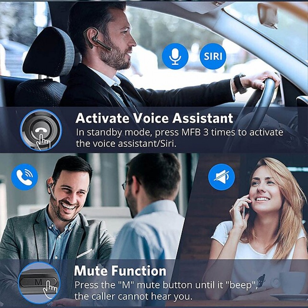 K510 Dual-Mic AI Noise-Canceling Bluetooth Headset
