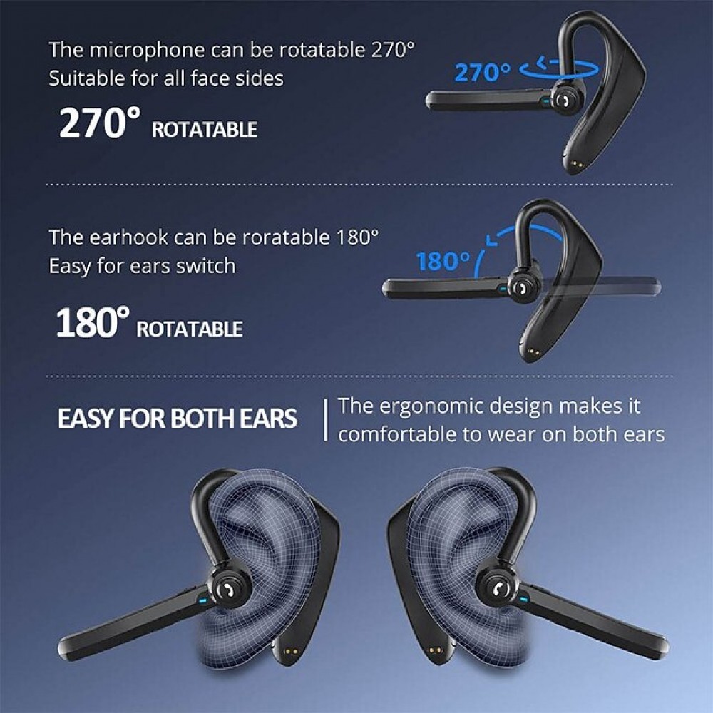 K510 Dual-Mic AI Noise-Canceling Bluetooth Headset