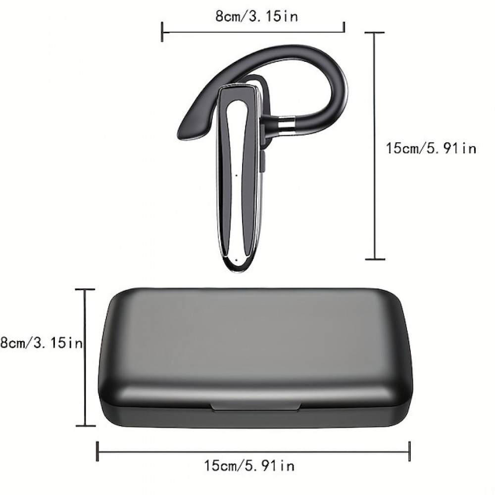 Ear-Hook Wireless Bluetooth 5.2 True Wireless Stereo (TWS) Earbuds with Charging Case