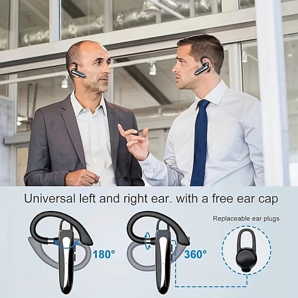 Ear-Hook Wireless Bluetooth 5.2 True Wireless Stereo (TWS) Earbuds with Charging Case