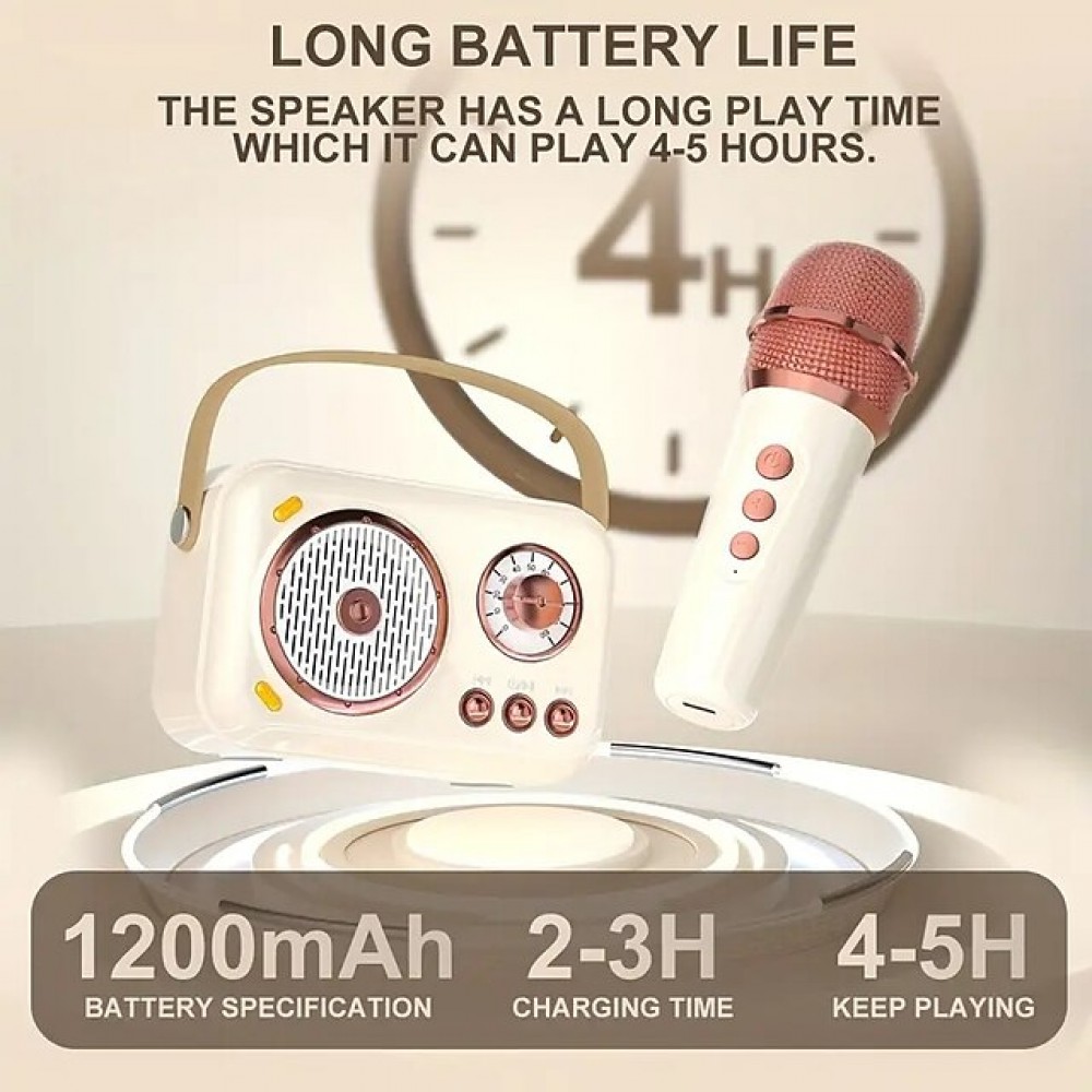 Portable Wireless KTV Speaker System (with 2 Wireless Microphones)