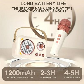 Portable Wireless KTV Speaker System (with 2 Wireless Microphones)