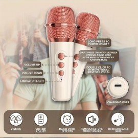 Portable Wireless KTV Speaker System (with 2 Wireless Microphones)