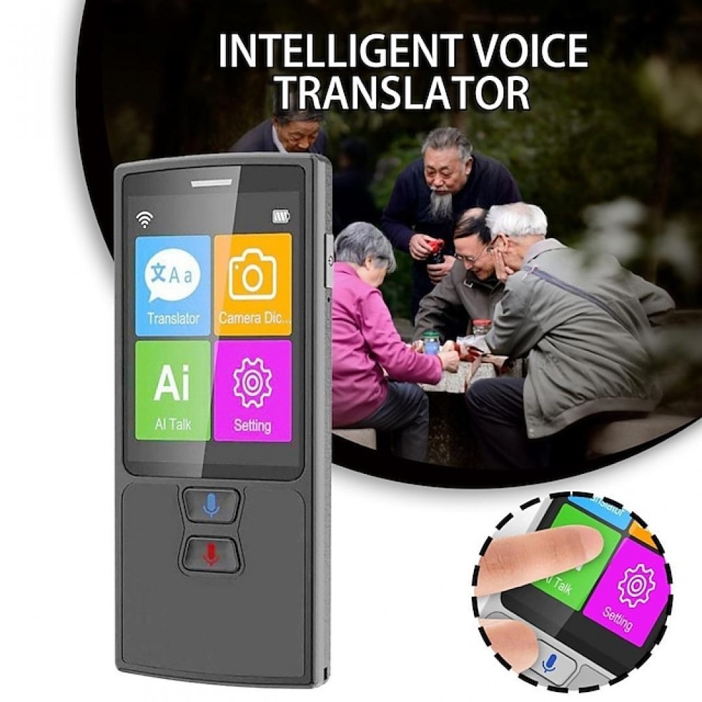 T9 Portable Two-Way Voice Translator — Supports 72 Languages, Real-Time Speech & Photo Translation