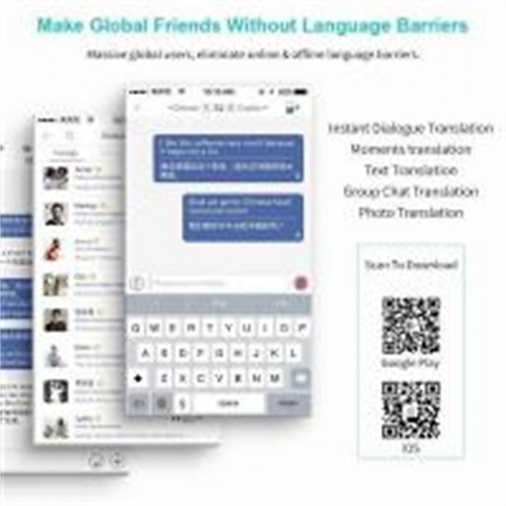 Smart Voice Translator — Supports 70+ Languages, Bluetooth Wireless TWS Earbuds
