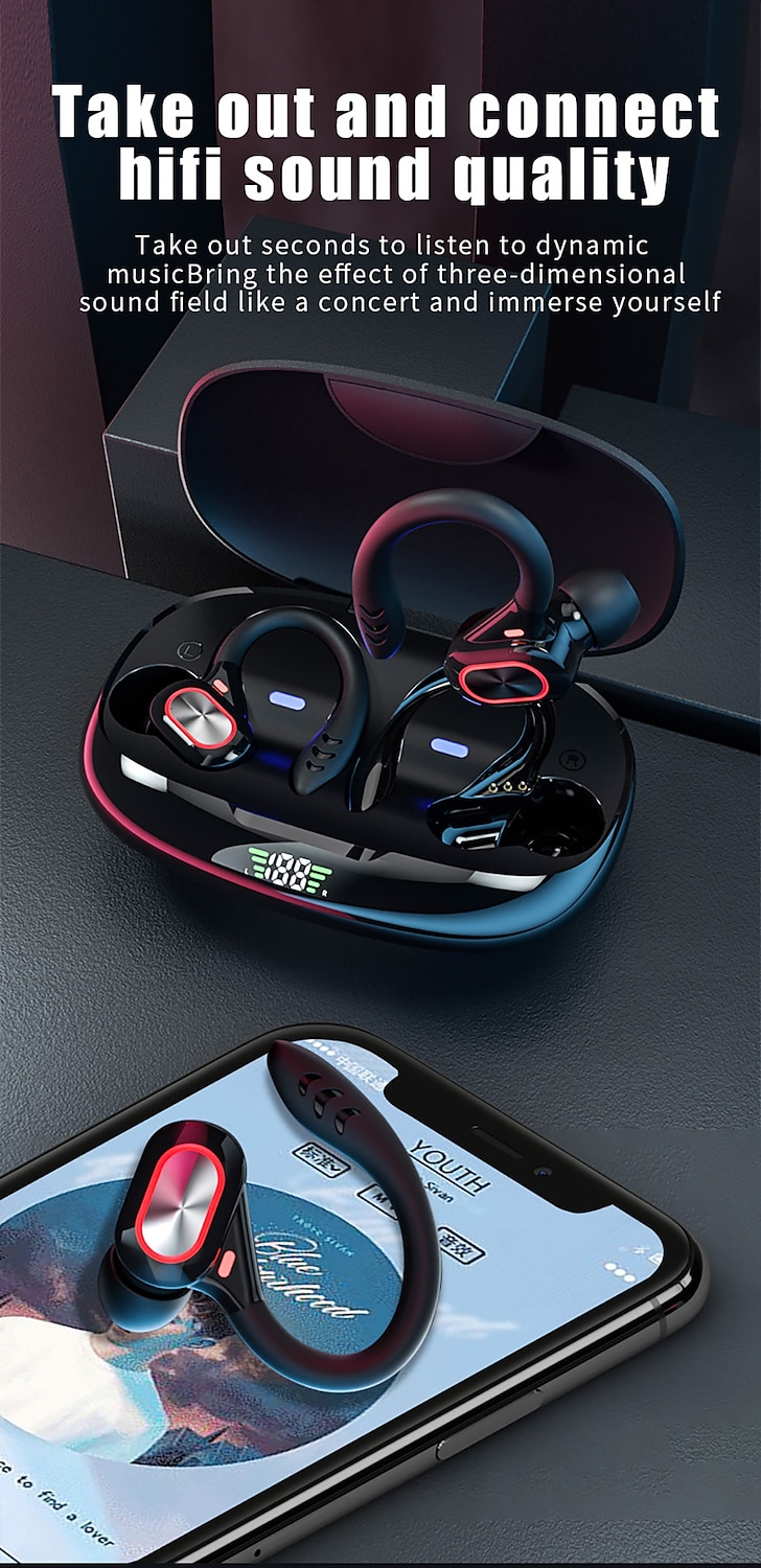 Side view of VV2 earhook headphones