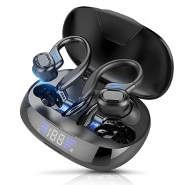 VV2 True Wireless Bluetooth 5.0 Earhook Headphones — IPX5 Waterproof, 6-Hour Battery Life