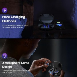 VV2 True Wireless Bluetooth 5.0 Earhook Headphones — IPX5 Waterproof, 6-Hour Battery Life