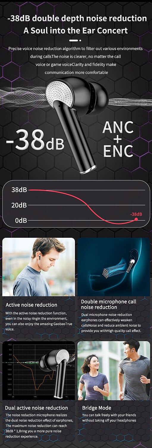 J8 Wireless Earbuds - Side View