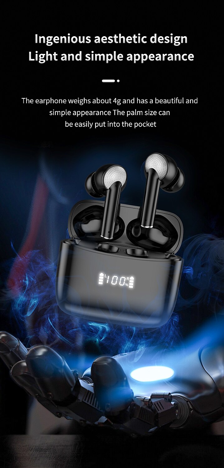 J8 Wireless Earbuds - Battery Life Indicator