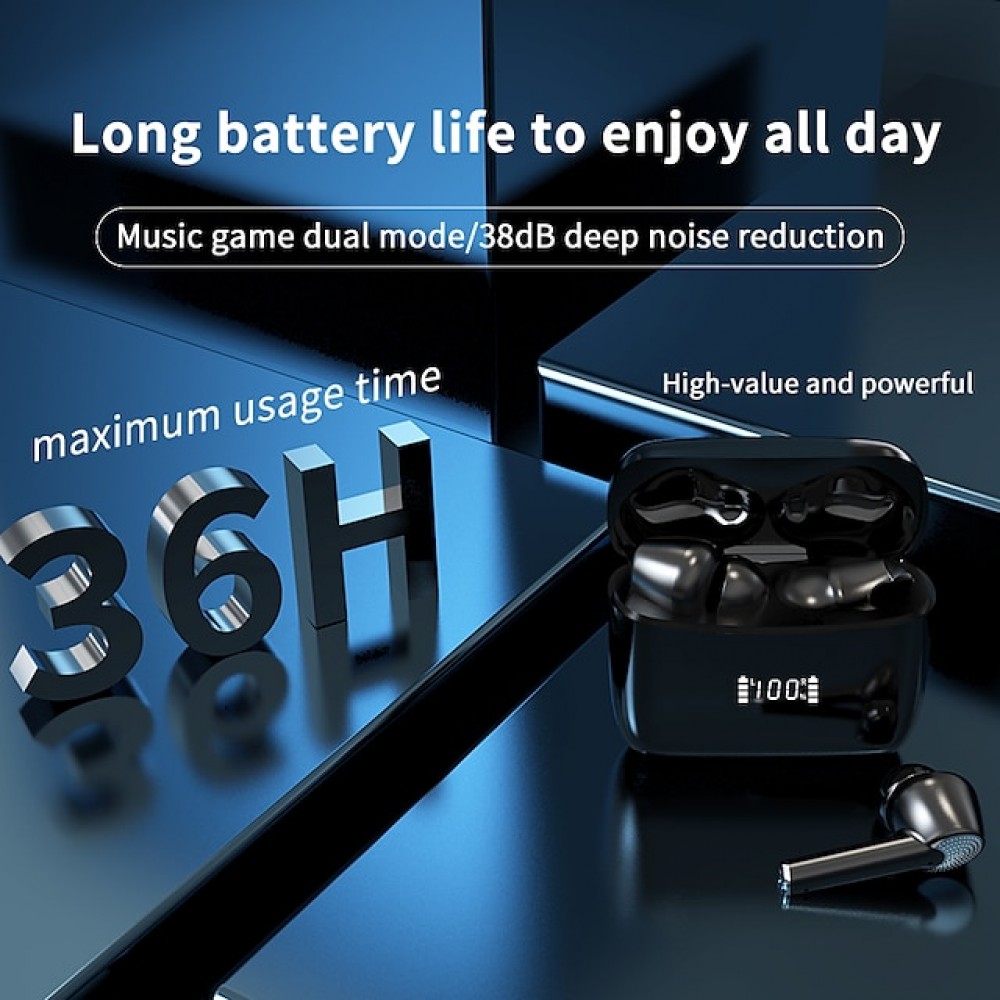 J8 True Wireless Bluetooth Earbuds – Bluetooth 5.3, IPX7 Waterproof, 40-Hour Total Battery Life