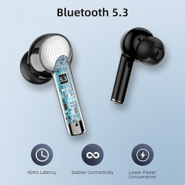 J8 True Wireless Bluetooth Earbuds – Bluetooth 5.3, IPX7 Waterproof, 40-Hour Total Battery Life