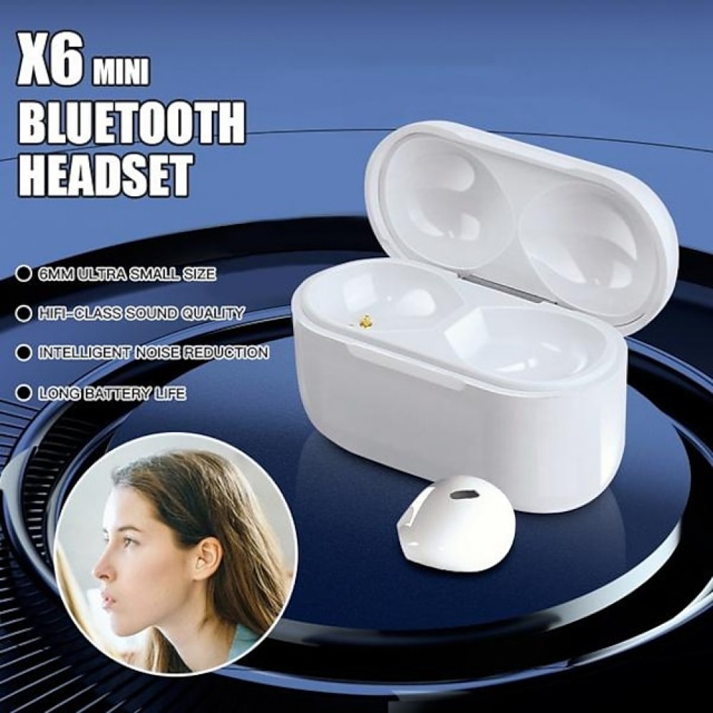 X6 True Wireless Bluetooth Earbuds — Semi-In-Ear Design, Comfortable Fit, Stable Connection