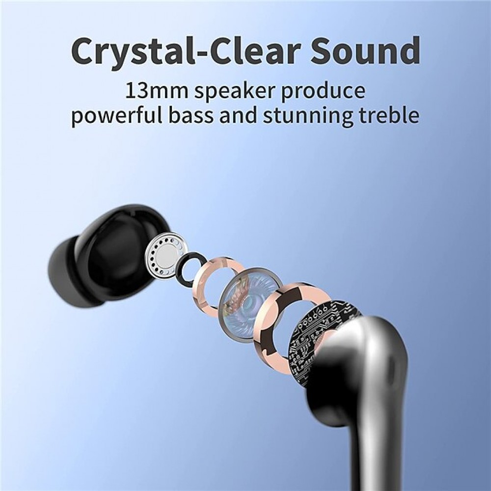 X08 True Wireless Bluetooth Earbuds — 60-Hour Battery Life, LED Power Display, IPX5 Waterproof