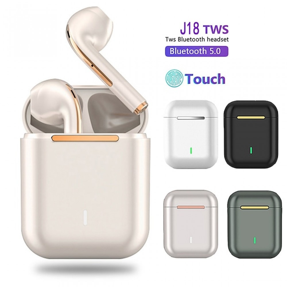 J18 True Wireless Bluetooth Earbuds – Bluetooth 5.1, LED Battery Display, 6-Hour Playtime