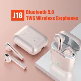 J18 True Wireless Bluetooth Earbuds – Bluetooth 5.1, LED Battery Display, 6-Hour Playtime