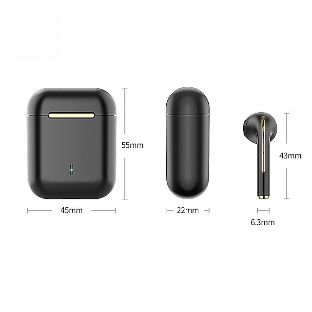 J18 True Wireless Bluetooth Earbuds – Bluetooth 5.1, LED Battery Display, 6-Hour Playtime