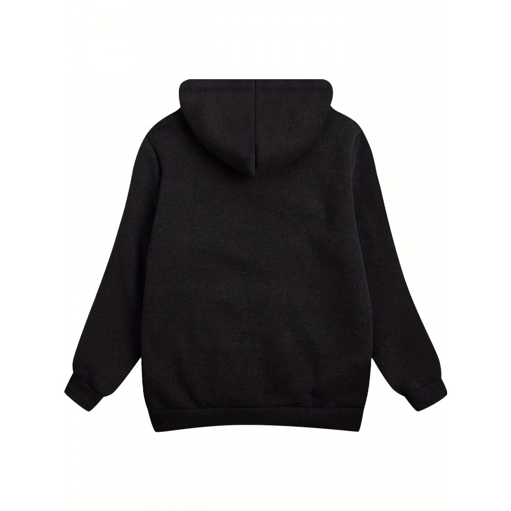 Women's Fuzzy Hooded Jacket - Polyester-Spandex