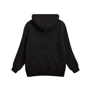 Women's Fuzzy Hooded Jacket - Polyester-Spandex