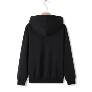 女士纯色连帽涤纶夹克 - 秋冬款