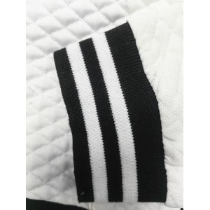 Women's Striped Bomber Jacket – Polyester-Cotton Blend