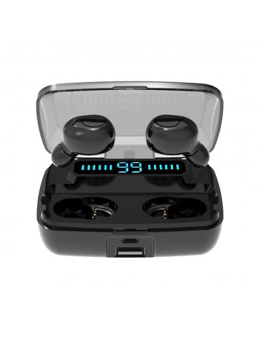 F9 Wireless Bluetooth 5.0 ANC Earbuds – LED Digital Battery Display & 2000mAh Multi-Function Charging Case