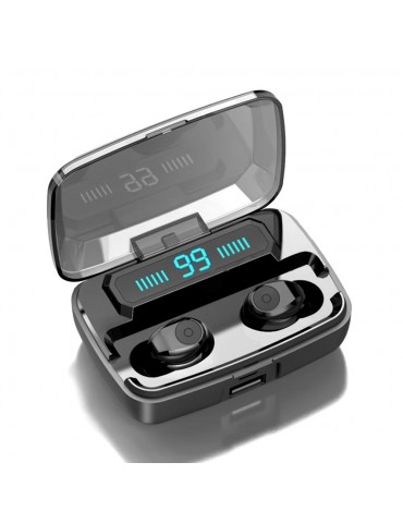 F9 Wireless Bluetooth 5.0 ANC Earbuds – LED Digital Battery Display & 2000mAh Multi-Function Charging Case