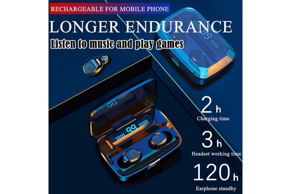 F9 Wireless Bluetooth 5.0 ANC Earbuds – LED Digital Battery Display & 2000mAh Multi-Function Charging Case