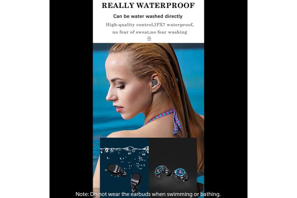 F9 Wireless Bluetooth 5.0 ANC Earbuds – LED Digital Battery Display & 2000mAh Multi-Function Charging Case