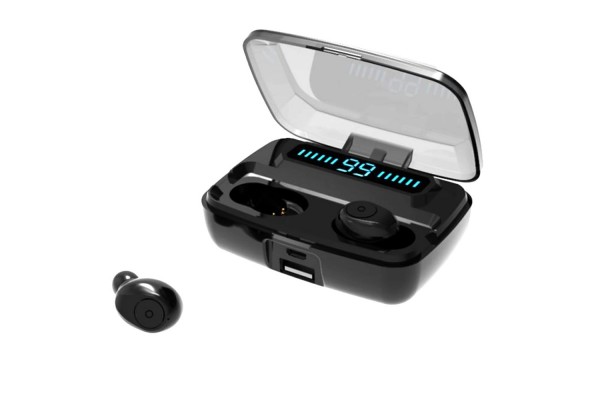 F9 Wireless Bluetooth 5.0 ANC Earbuds – LED Digital Battery Display & 2000mAh Multi-Function Charging Case