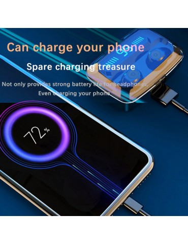 F9 Wireless Bluetooth 5.0 ANC Earbuds – LED Digital Battery Display & 2000mAh Multi-Function Charging Case