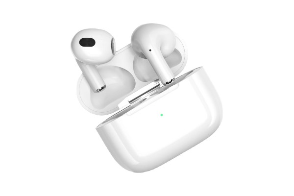 Semi-In-Ear Bluetooth 5.0 Earbuds — IPX4 Sweatproof, ENC Environmental Noise Cancellation, Qi Wireless Charging