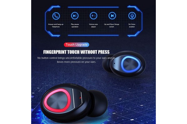 V10 Bluetooth 5.0 True Wireless Earbuds — 2400mAh Power Bank Charging Case with Adjustable Phone Stand