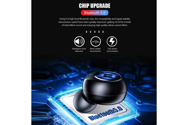 V10 Bluetooth 5.0 True Wireless Earbuds — 2400mAh Power Bank Charging Case with Adjustable Phone Stand