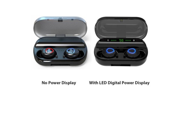 V10 Bluetooth 5.0 True Wireless Earbuds — 2400mAh Power Bank Charging Case with Adjustable Phone Stand